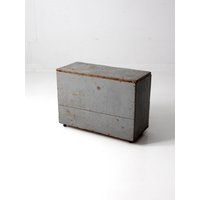 Vintage Industrielle Rollende Aufbewahrungsbox Aus Holz von 86home