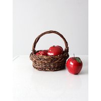Vintage Rustikaler Weidenkorb von 86home
