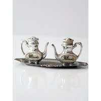 Vintage Teekanne Salz Und Pfefferstreuer Set, Illinois Souvenir Shaker von 86home