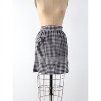 Vintage Vichykaro Schürze, Halbschürze, Hostess Schürze von 86home