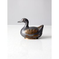 Vintage Zinn Und Messing Ente Schmuckschachtel von 86home