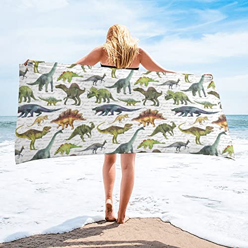 874 Strandtücher Dinosaurier Dino Badetuch Groß Perfekt Sandfest Handtuch Sandfreie Badetuch Für Spa Strand Sauna 80X130cm von 874