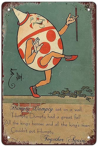 Deko Schild Humpty Dumpty Kinderreim Blechschilder Personalisierte Blechschild Retro Türschild Für Geschenk Geburtstag Büro S von 874