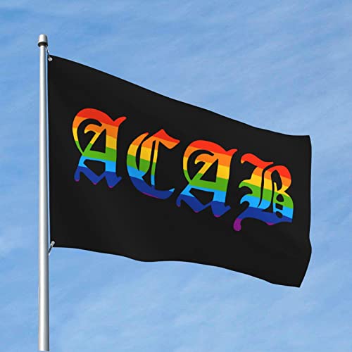 874 Garten Flaggen ACAB LGBTQ-Regenbogenflagge Feiertage Flags Verblassen ​Beständig Yard-Flaggen Wetterfeste Dekorative Fahnen Für Feiertage Garten Drinnen 90x150 cm von 874