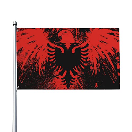 Garten Flaggen Albanischer Adler Balkonflagge Verblassen Beständig Garten Fahnen Durable Dekorative Fahnen Für Hof Home Rasen 90x150 cm von 874