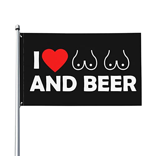 Garten Flaggen Ich Liebe Titten Und Bier Garten Fahnen Durable Dekorative Fahnen Verblassen Beständig Außenbanner Für Rasen Hof Home 90x150 cm von 874
