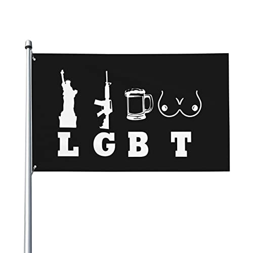 Garten Flaggen Lgbt-Waffen-Bier-Titten Garten Banner Lebendige Farbe Personality Flags Uv-Beständig Feiertage Flags Für Outdoor Festival Parade 90x150cm von 874