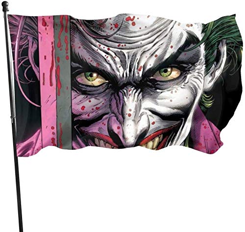 Garten Flaggen Sichelblut-Joker-Grinsen Feiertage Flags Dekoration Balkonflagge Lebendige Farbe Personality Flags Für Parade Festival Fête 90x150cm von 874