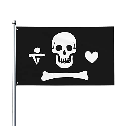 Garten Flaggen Stede Motorhaube Totenkopf Pirat Balkonflagge Weatherproof Feiertage Flags Uv-Beständig Personality Flags Für Parade Festival Fête 90x150cm von 874