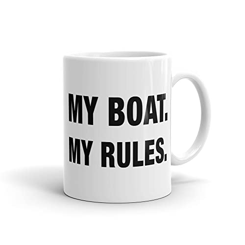 Kaffeebecher Boot, Kapitän, Mein Boot Meine Regeln, Bootfahren Boot Bootfahrenkapitänseemannseemann Fischer Opa ​Kaffee Tasse Classic Geschenk Tasse Lustige Keramik Tasse 330 Ml von 874