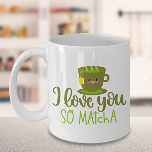 Kaffeebecher Matcha| Oh Ich Liebe Dich So Matcha | | Matcha-Tee | Grüner Tee| |S | Matchas | Matcha-Fan ​Kaffee Tasse Lustige Keramik Tasse Classic Geschenk Tasse 330 Ml von 874