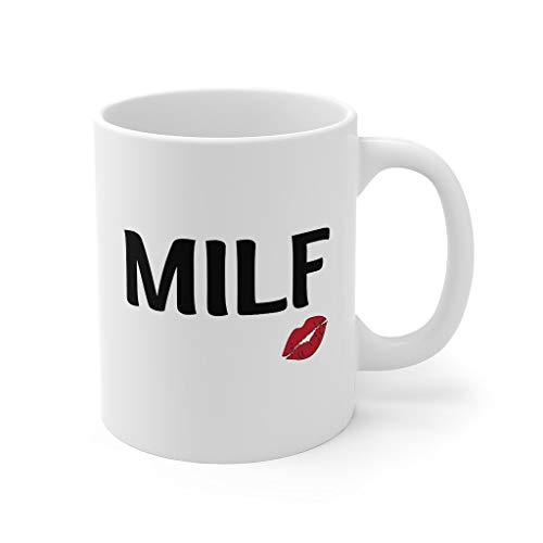 Kaffeebecher Verrückte Nacht - Milchtee Milf Mit Kusslippen | Für Frau Oder Freundin | Tag Muttertag Geburtstag Weihnachten Geschenk Tasse Classic ​Kaffee Tasse Lustige Keramik Tasse 330 Ml von 874