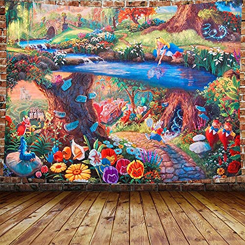 Wandteppich Märchenhaftes Wunderland Wandkunst Dekoration Ohne Verblassen Wandteppiche Dekoration Kunst Wandteppich Für Wohnzimmer Schlafzimmer Party 152x130 cm von 883