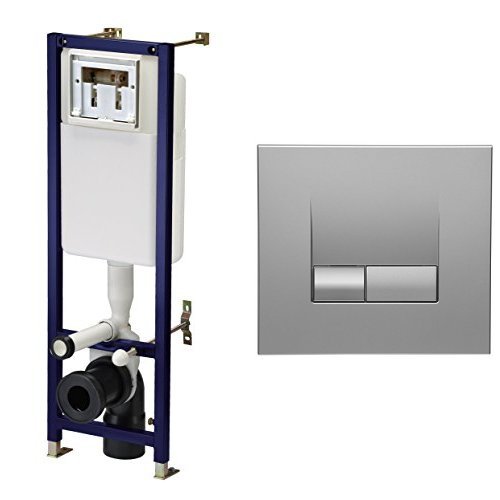 Cornat VWC352 Vorwand WC-Element 2 Mengen + AP42 Betätigungsplatte für VWC352/WEK2 eckig, mattchrom von 888 Corp