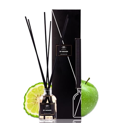 Raumduft Reed Diffuser mit 6 Duftstäbchen - Frischer, Zitrusartiger Bergamotte Öl Duft, Lufterfrischer für Badezimmer, Wohnung Heimdekoration, Intensiv Raumduft Diffuser mit Stäbchen von • 89 •