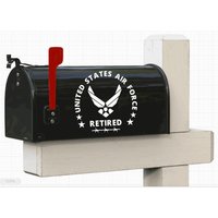 Mailbox Abdeckung Luftwaffe Im Ruhestand - Set Von 2 Vinyl-Aufklebern Us Air Force Flieger Military Veteran Aufkleber Hausgarten Dekor Fahrzeug von 8FlagsDesign