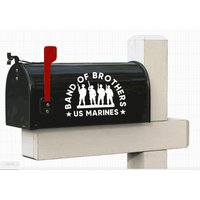 Mailbox Cover Marine Corps -2 Vinyl Decals Usa "Band Of Brothers" - Usmc Patriot Military Veteran Aufkleber Hausgarten Rasen Fahrzeug von 8FlagsDesign