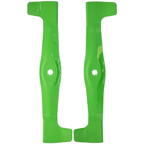 8TEN LawnRazor Rasenmäherklingen-Set für John Deere X350R X167R 106,7 cm Deck AM147289 gekerbte mittlere Hebebühne von 8TEN