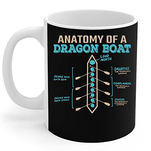 908 Kaffeebecher Keramik Tasse Geschenktasse Lustig Geschenk Weihnachten 330ml Drachenboot – Lustiges Drachenboot-Rennfest von 908