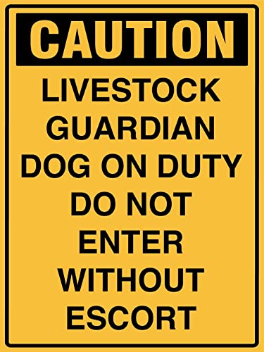 Achtung: Herdenschutzhund Im Dienst Darf Nicht Ohne Begleitung Betreten Werden Warnschild Metall Schilder Sicherheitsmarkierung Metallschild Für Innen Draußen 20X30cm von 908