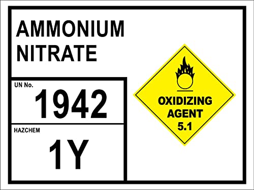 Ammoniumnitrat 1942 1J Warnschild Blechschild Metall Schilder Sicherheitsmarkierung Für Draußen Innen 20X30cm von 908