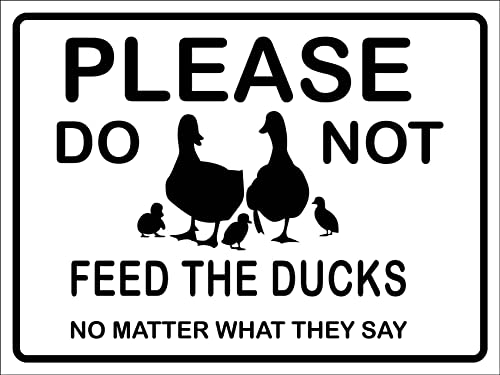 Bitte Füttern Sie Die Enten Nicht 2 Warnschild Blechschild Deko Blechschild Verbotsschild Für Innen Draußen 20X30cm von 908