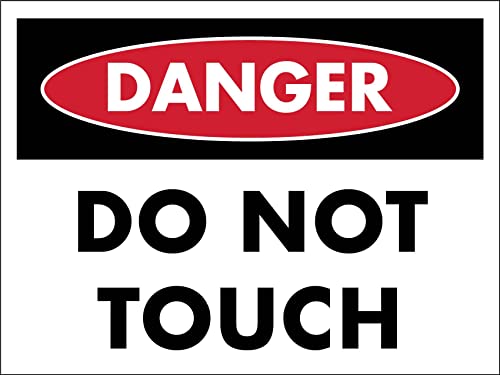 Gefahr Nicht Berühren Warnschild Blechschild Metall Wanddekoration Dekoschild Für Innen Draußen 20X30cm von 908