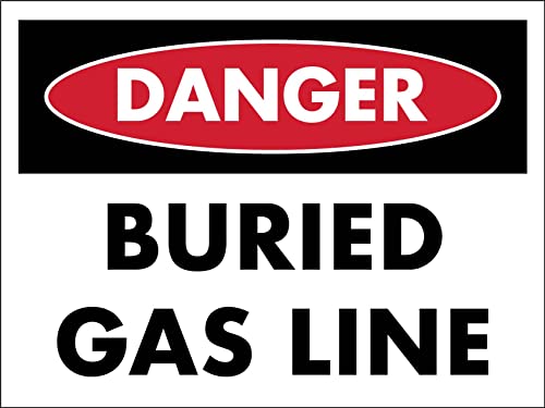 Gefahr Vergrabener Gasleitung Warnschild Dekoschild Metall Wanddekoration Zinnschild Für Innen Draußen 20X30cm von 908
