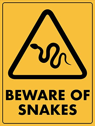 Vorsicht Vor Schlangen Warnschild Sicherheitsmarkierung Blechschild Verbotsschild Für Draußen Innen 20X30cm von 908