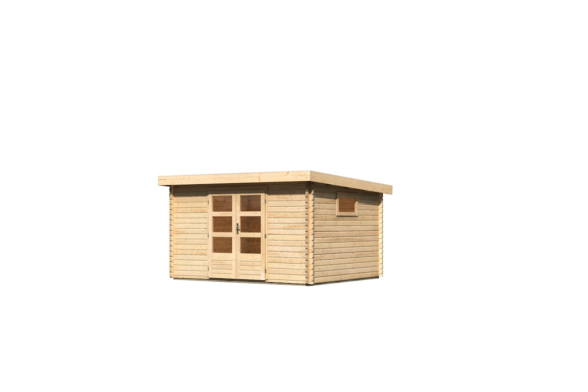 Karibu Woodfeeling Gartenhaus Trittau 4/5/6/7 - 38 mm-357 x 297 cm (Trittau 4) - 50% Rabatt auf Dacheindeckung von Karibu