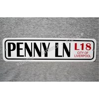 Blechschild Penny Lane Strae L18 Silverstone Road Place Ln 3 "x 12" Wandschild Fab Four Blechschild Penny Lane Strae L18 Silverstone Road Place Ln 3 "x 12" Wandschild Fab Four von 923graphics