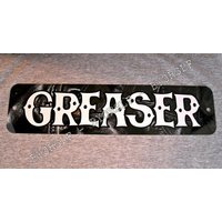 Metallschild Greaser Rockabilly Außenseiter Subkultur Pompadour Rock'n'roll Musik Doo-Wop Jugend Pomade Gefettetes Haar Die Metallschild Greaser Rockabilly Außenseiter Subkultur Pompadour Rock'n'roll Musik Doo-Wop Jugend Pomade Gefettetes Haar Die von 923graphics