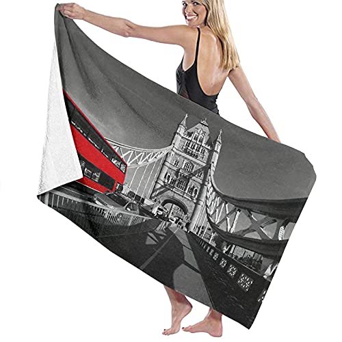 934 Beach Towel London Bridge Roter Bus Strandtuch Mikrofaser,Leichtes Badehandtuch Für Pool Camping Kinder,80X130cm 934 Beach Towel London Bridge Roter Bus Strandtuch Mikrofaser,Leichtes Badehandtuch Für Pool Camping Kinder,80X130cm von 934