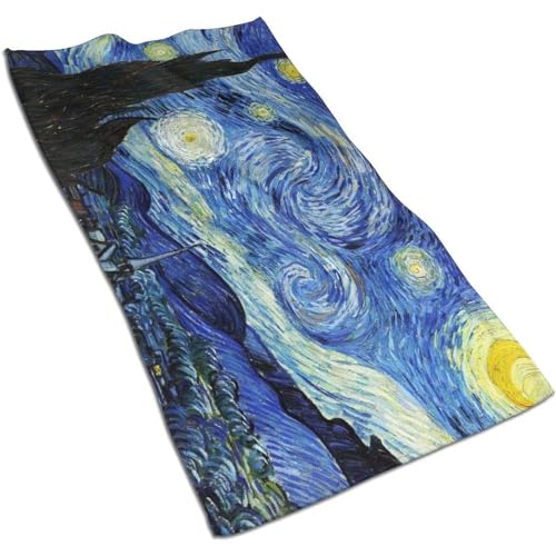 934 Beach Towel Sternennacht Von Vincent V-An Gogh Strandlaken Leichtes,Sandfreie Duschtücher Für Fitness Outdoor Reise,80X130cm von 934