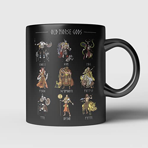 934 Becher Dauerhaft Kaffeebecher Keramik Tasse Geschenk Für Kollegen Männer Frauen 330Ml Altnordische Götter, Skandinavische Mythologie, Nordische Heidnische Wikinger, Nordische Mythologie-Geschenke von 934