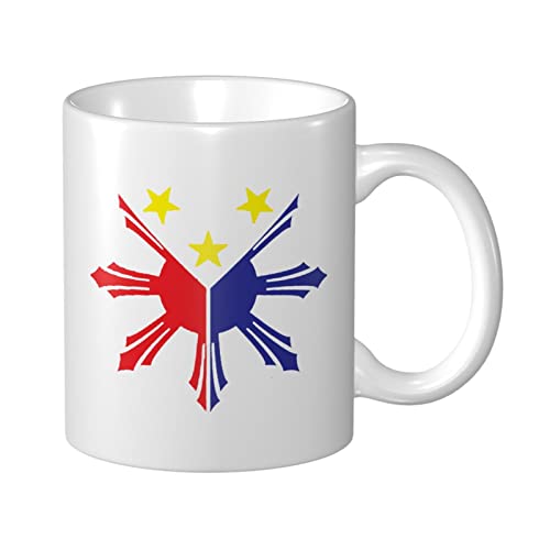 Teetasse Aus Keramik 330Ml Sterne Und Sonne, Philippinische Philippinen-Flagge Kaffee Tasse Unisize Tasse Valentinstag Lustig Geschenk Tasse Für Chef, Männer, Home von 934