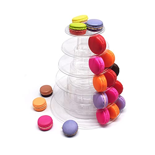 95Street Macaronen-Etagere mit 6 Etagen, Tortenständer, Macaron Tower, Cupcake, Macarons, Hochzeit, Dekoration, Osterzubehör von 95Street