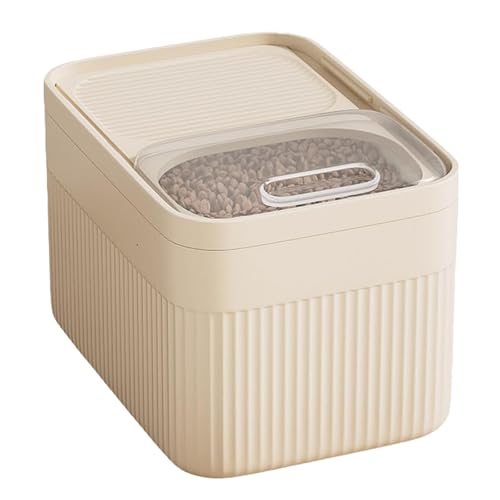 Hundefutter Katzenfutter Aufbewahrung, Pet Food Container Hundefutter Box, Luftdicht Behälter Futtertonne Aufbewahrungsbox Mit Deckel Schaufel Messbecher, Dog Food Container (White, S:24x17x18cm) von 95sCloud-1