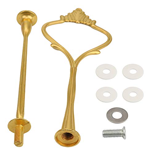 2 Etage -Mop Kopf Etageren Stangen Metallstange Tortenständer Hochzeitstorte Kuchen Teller Ständer Etageren Stangen Tier Stand für Hochzeitstorte Tortenständer Buffet Torten Halter 20cm (Gold) von 95sCloud