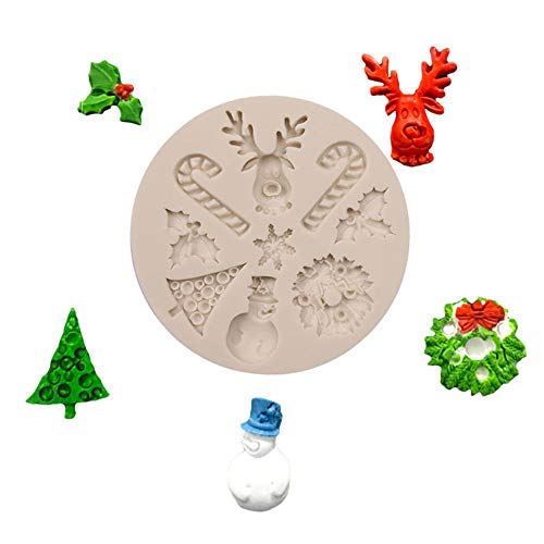 Mould Weihnachten Gift, Formen DIY Silikon Form Kuchenform Kuchen/Gelee/Keks/Fondant Dekorieren Backkuchen Formen Weihnachten Weihnachten Schneeflocke Form Kuchen (E) von 95sCloud