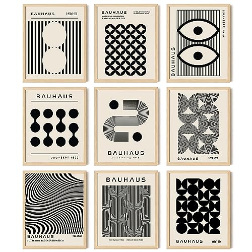 97 Decor Bauhaus-Poster – Moderne Wanddekoration, abstrakte geometrische Wandkunst, Bauhaus abstrakte Wanddrucke, Bauhaus-Kunstwerk, Boho-abstrakte Bilder für Schlafzimmer (20,3 x 25,4 cm, ungerahmt) von 97 Decor