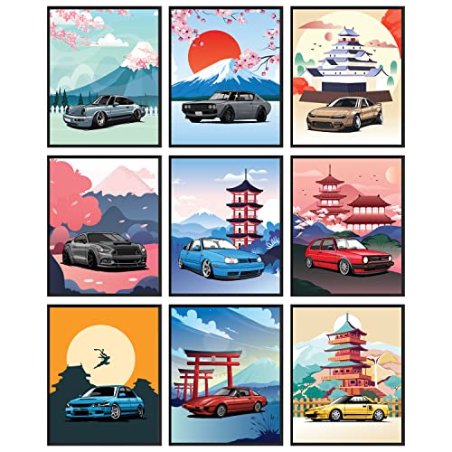 97 Decor JDM-Auto-Poster – JDM Cars Poster Legendäre Modelle Poster Wandkunst Bild Druck Modern Home Schlafzimmer Ästhetisches Geschenk Dekor Poster (ungerahmt) von 97 Decor