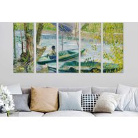 Angeln Im Frühling 5stk Leinwandbild Mit Rahmen Leinwand Wandkunst Set Unic Design Wand Dekor Bedruckte Bilder Für Zuhause Da0526 von 999DesignsArt