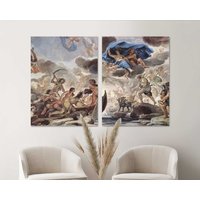 Charon Leinwand Gemälde Wohnzimmer Wohndekoration Luca Giordano Bild Auf Kunst Bedruckt Wand Poster Für Büro Dekor Da0527 von 999DesignsArt