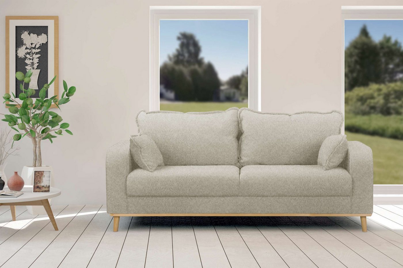 99rooms 2-Sitzer Preston, Sofa, 2-Sitzer Sofa, mit Rundumbezug, 2 Zier- und 2 Rückenkissen, hellbraune Holzfüße 99rooms 2-Sitzer Preston, Sofa, 2-Sitzer Sofa, mit Rundumbezug, 2 Zier- und 2 Rückenkissen, hellbraune Holzfüße von 99rooms