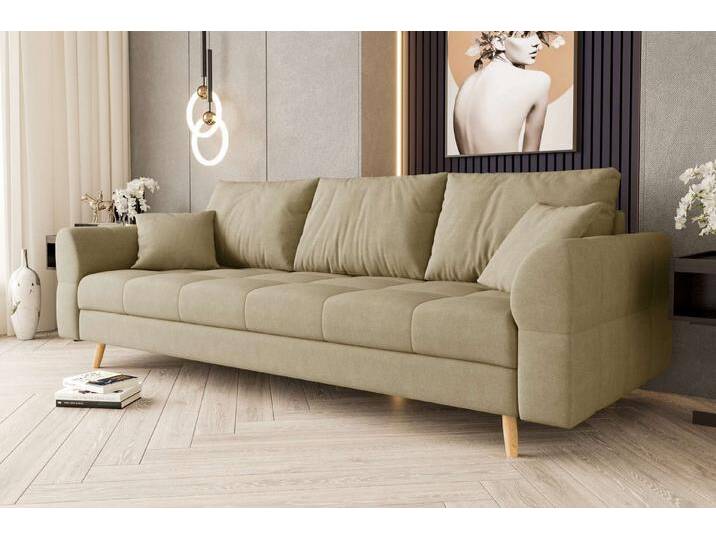 99rooms 3-Sitzer Bello, Sofa, 3-Sitzer Sofa, mit Rundumbezug, 2 Zier- und 3 Rückenkissen, hellbraune Holzfüße, Creme 99rooms 3-Sitzer Bello, Sofa, 3-Sitzer Sofa, mit Rundumbezug, 2 Zier- und 3 Rückenkissen, hellbraune Holzfüße, Creme von 99rooms