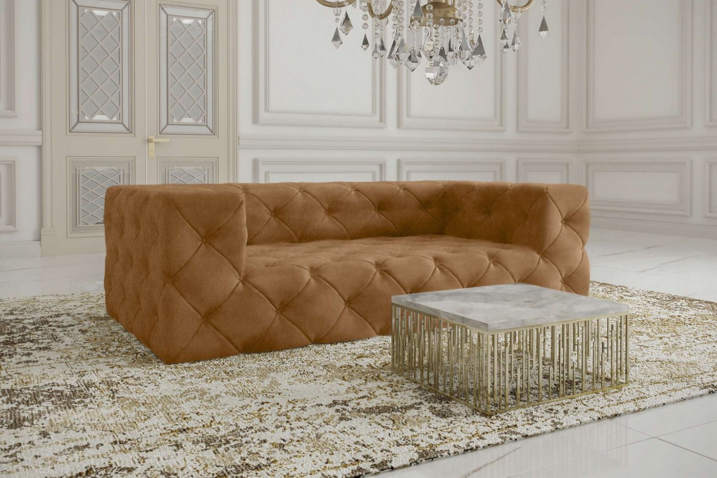 99rooms 3-Sitzer Colin, Sofa, 3-Sitzer Sofa, mit Rundumbezug, klassische Knopfheftung, schwarze Kunststofffüße 99rooms 3-Sitzer Colin, Sofa, 3-Sitzer Sofa, mit Rundumbezug, klassische Knopfheftung, schwarze Kunststofffüße von 99rooms