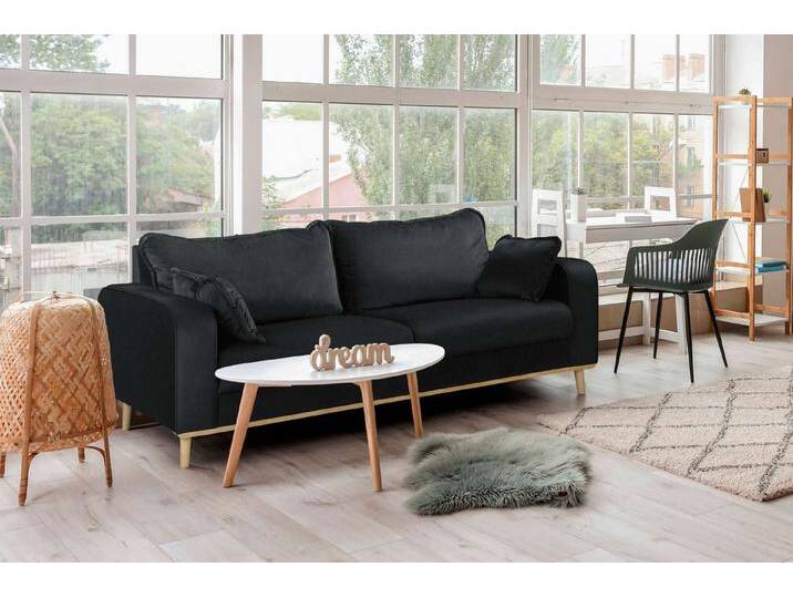 99rooms 3-Sitzer Preston, Sofa, 3-Sitzer Sofa, mit Rundumbezug, 2 Zier- und 2 Rückenkissen, hellbraune Holzfüße, schwarz, Schwarz 99rooms 3-Sitzer Preston, Sofa, 3-Sitzer Sofa, mit Rundumbezug, 2 Zier- und 2 Rückenkissen, hellbraune Holzfüße, schwarz, Schwarz von 99rooms