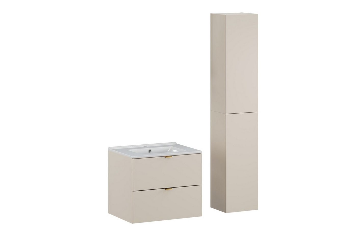 99rooms Badezimmer-Set Dalina, (Badmöbel-Set, 3-teilig), Unterschrank mit oder ohne Waschbecken, zwei Hängeschränke von 99rooms