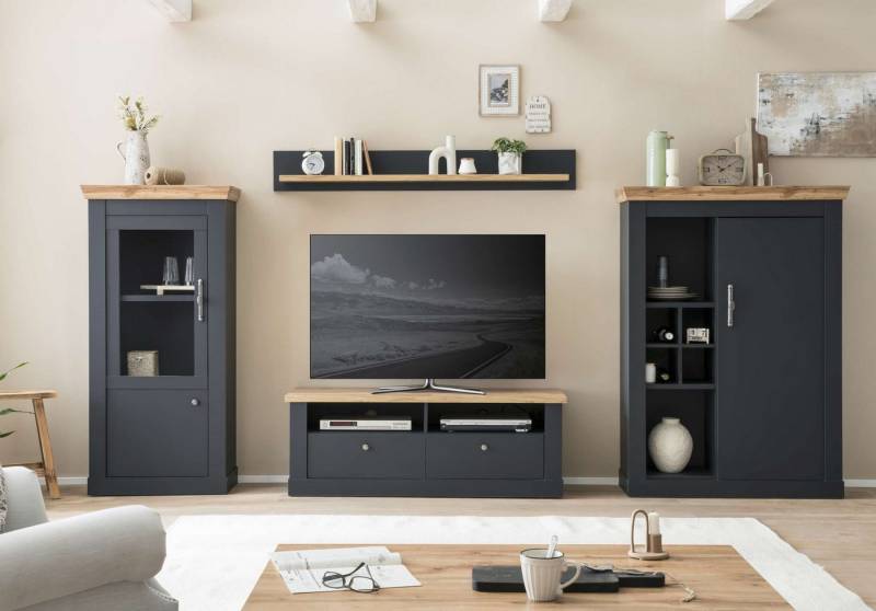 99rooms Wohnwand Marko, (Set (4-St), Wohnmöbel), Soft-Close-Funktion, wahlweise mit LED-Beleuchtung von 99rooms